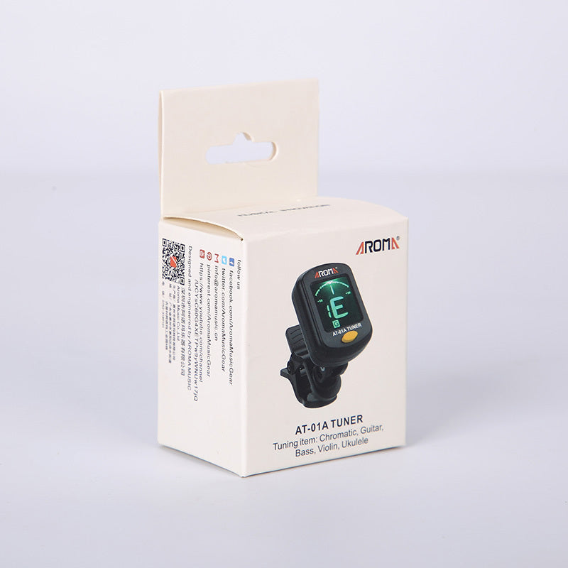 Tune Your Guitar, Bass, Violin, Or Ukulele Instantly With The AROMA AT-01A Portable Clip-on Tuner!