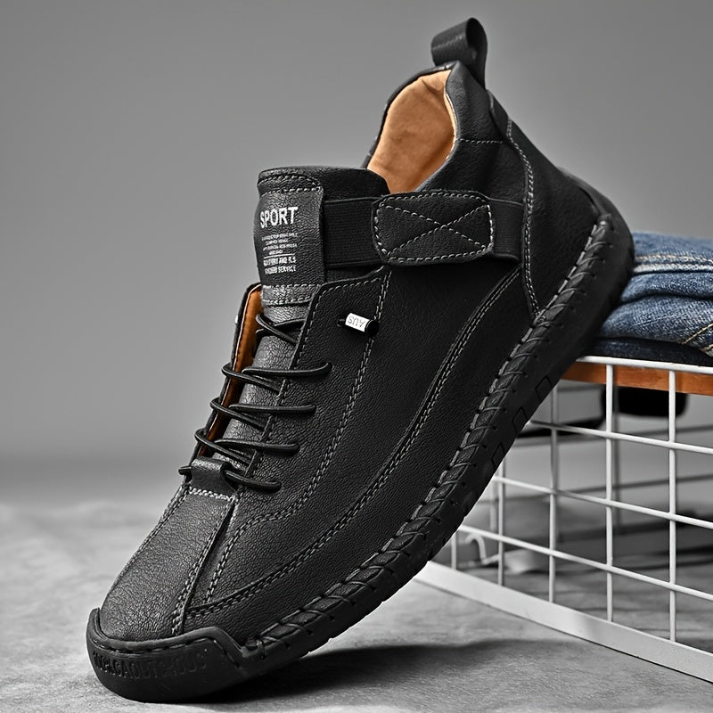 Homme Lacets Sneakers-Décontracté Cheville Haute Chaussures De Marche-Confortable Et Respirant