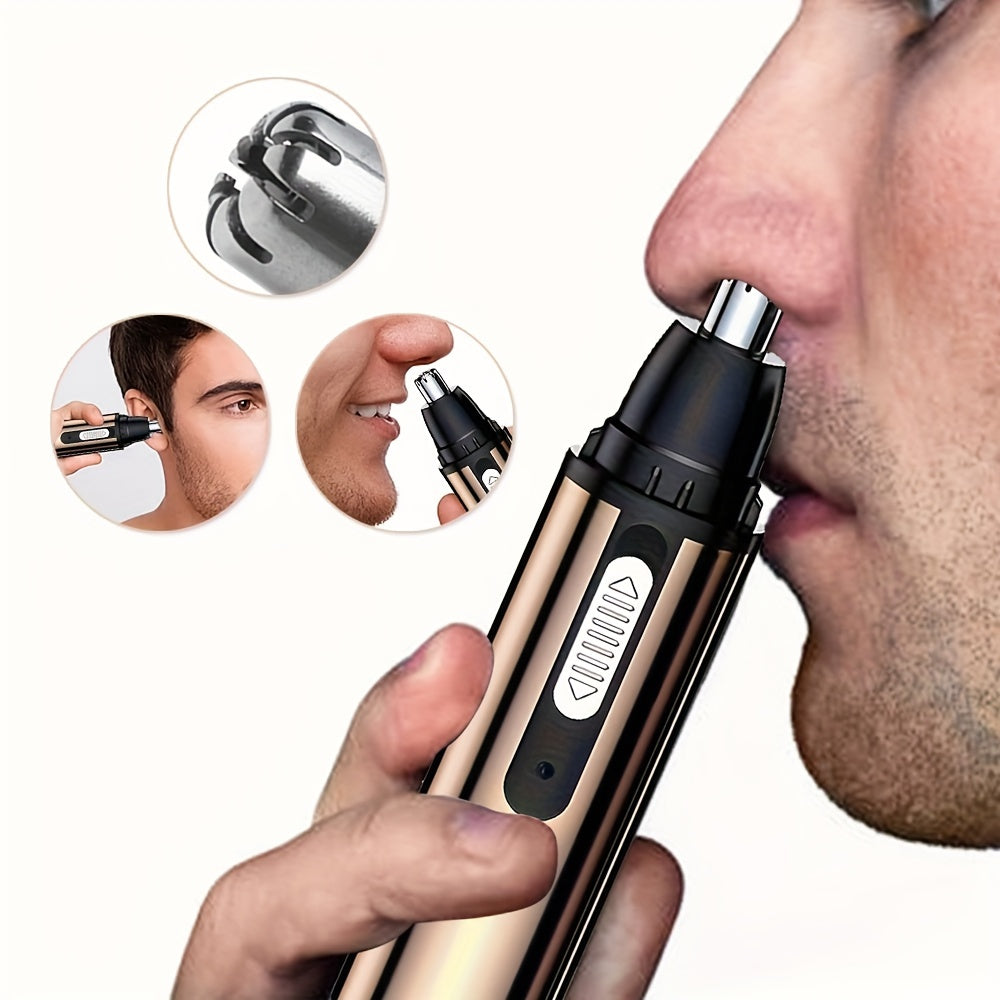 Mise à niveau électrique nez et oreille tondeuse sourcils rasoir, nez cheveux Remover pour hommes femmes USB rechargeable, étanche en acier inoxydable tête, moteur muet, femmes hommes cheveux nettoyant