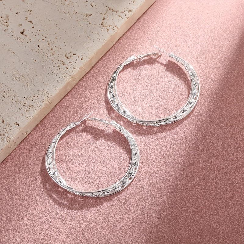 925 Silver Hoop Earrings Huggie Earrings Exquisite Jewelry Accessories For Women Bridal Wedding Party Prom Accessories