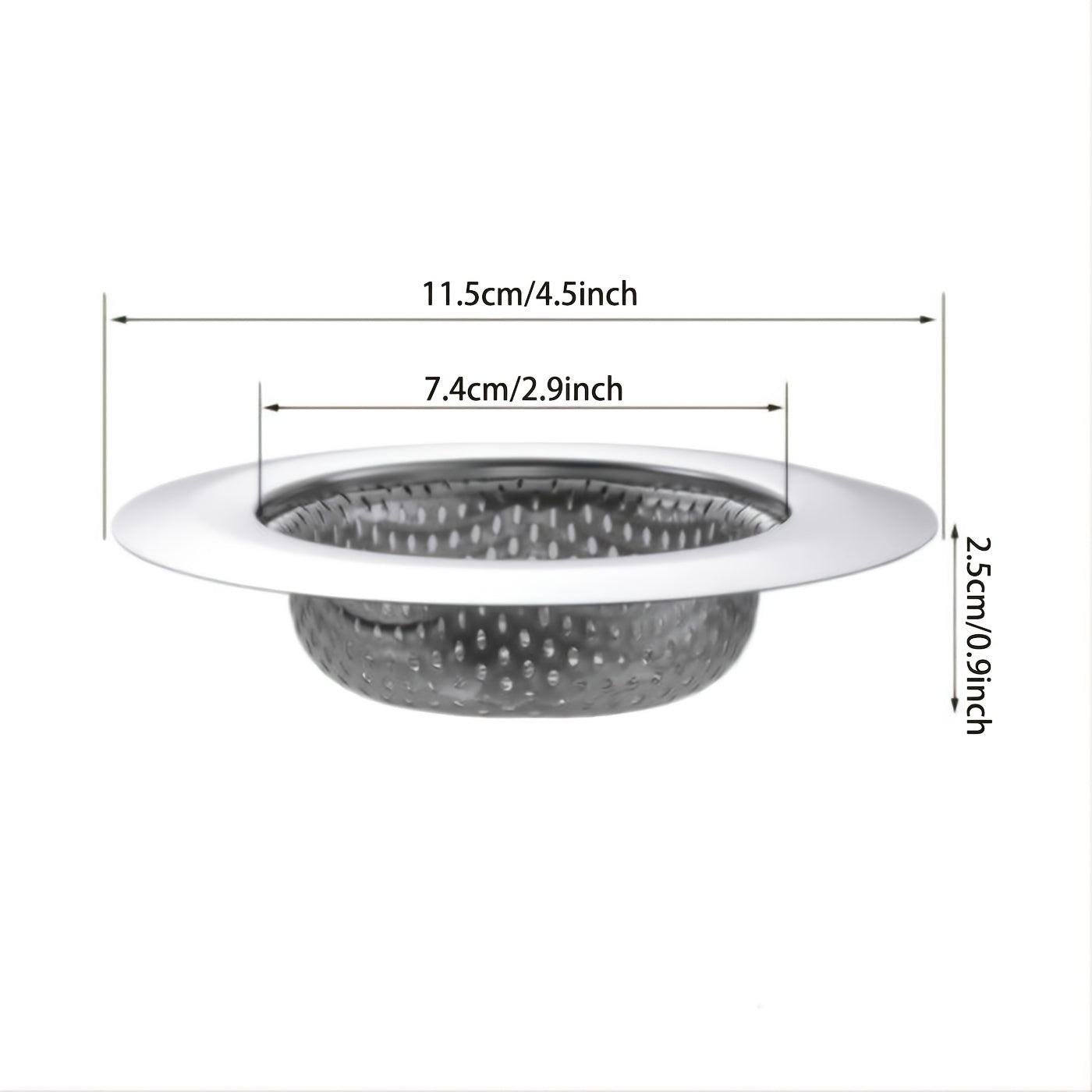 2pcs Kitchen Sink Strainer, Stainless Steel Sink Drain Strainer, Large Wide Rim 4.5\