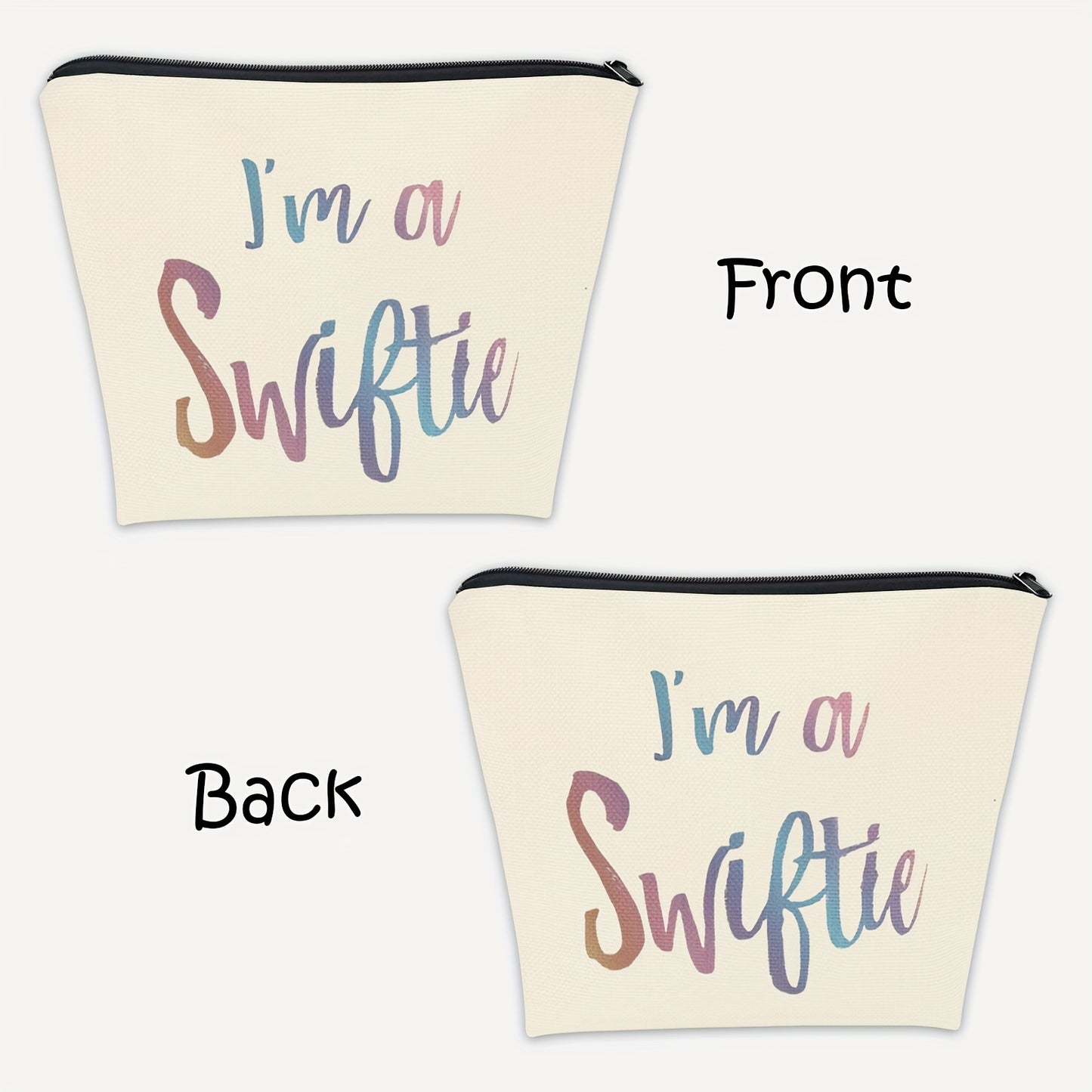 Ich bin eine Swiftie Make-up Tasche Fan Geschenk Musik Liebhaber Merchandise Reiß verschluss Geräumige Make-up Beutel Geschenk für Freunde