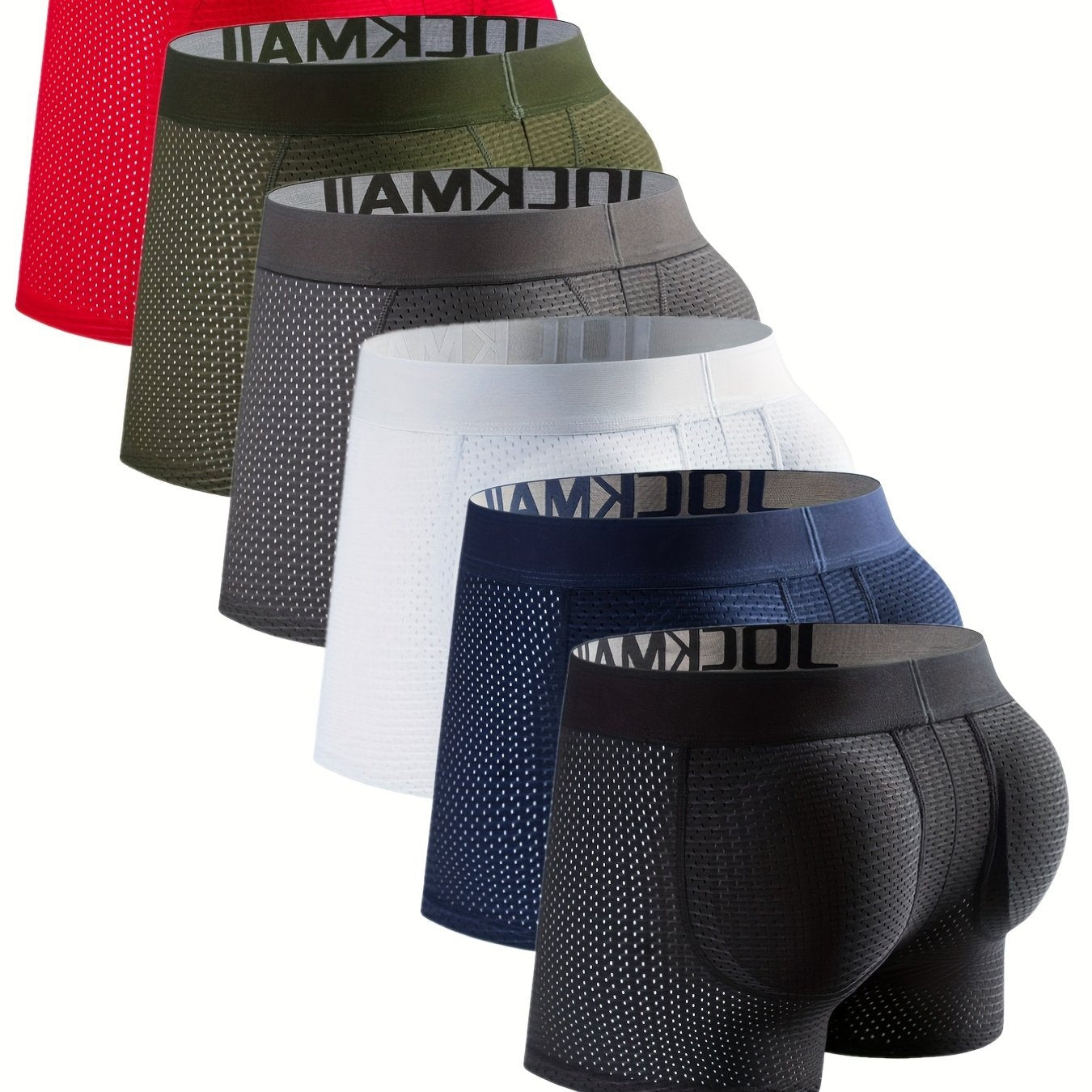 1 peça cueca boxer masculina sexy fashion respirável macia e confortável com elevação do bumbum