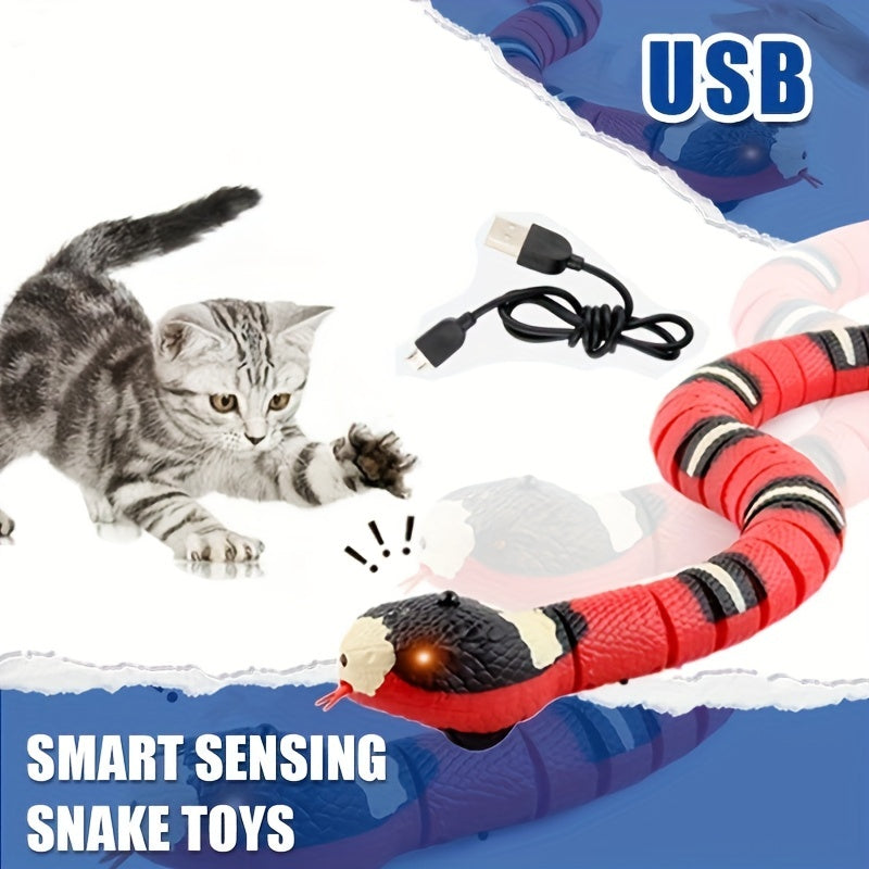 USB Charging Interactive Snake Toy For Cats - Provides Endless Fun And Exercise For Your Feline Friend