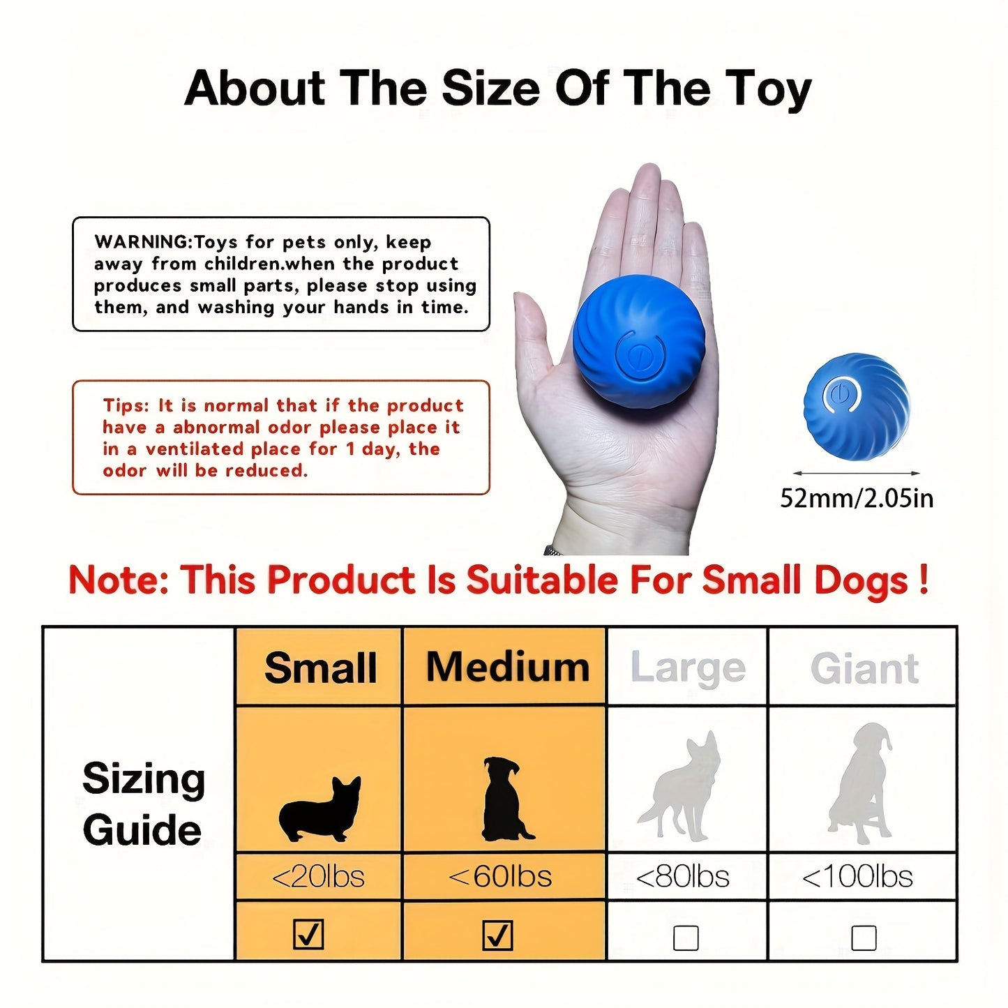 1pc Pet Gravity Type-C Charging Automatic Rolling Ball Toy Durable Dog Chew Ball Toy Pet Grinding Teeth Toy Gravity Jumping Ball Toy For Dog Interactive Supplies