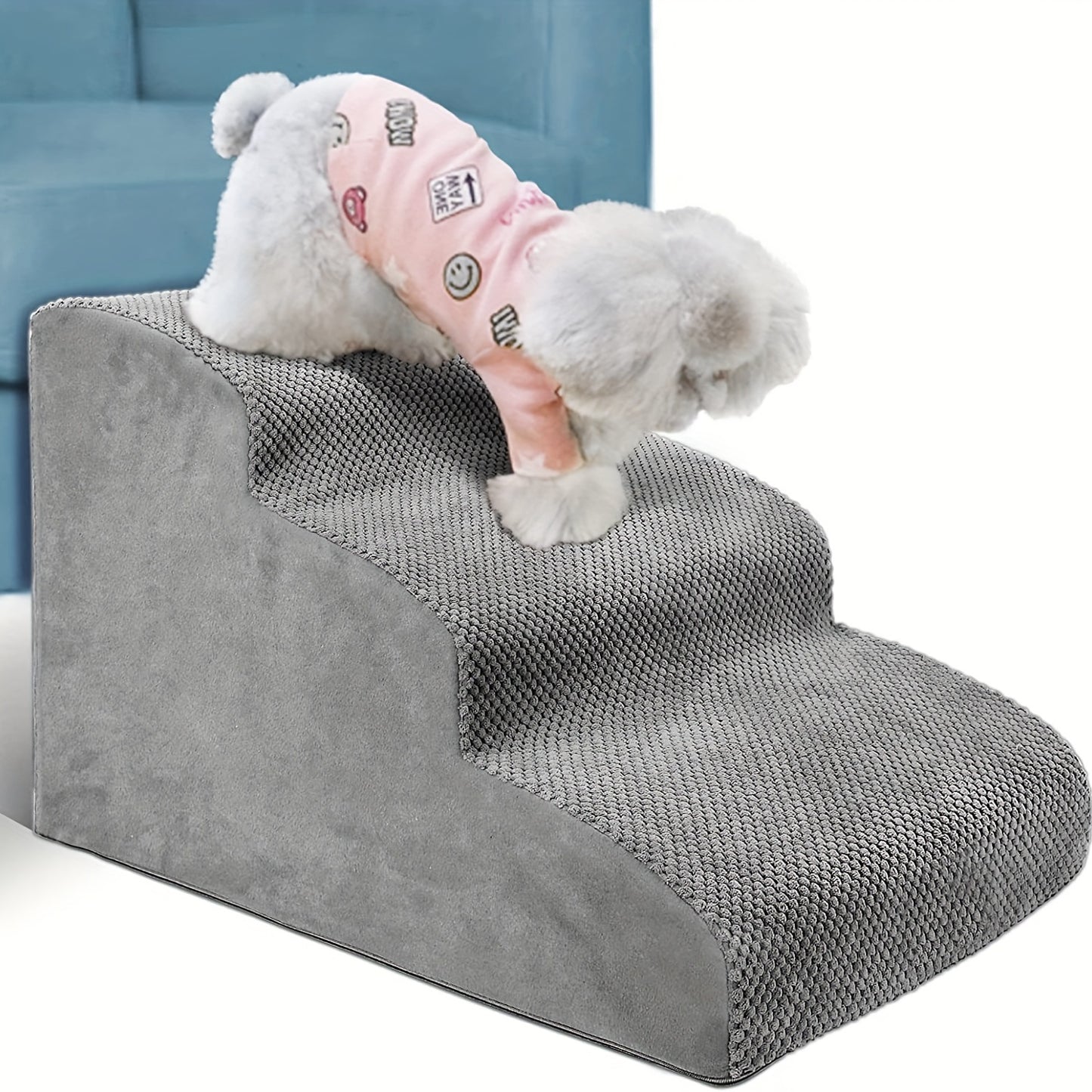 Escadas para animais de estimação, escadas para cães, rampas de escadas para cães de 3 degraus para cama, degraus antiderrapantes para animais de estimação, escada removível e lavável para sofá-cama para gatos