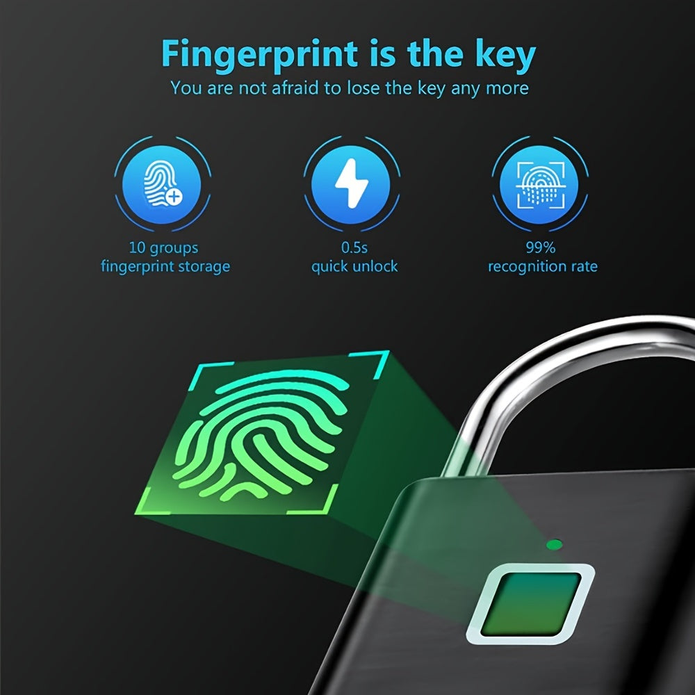 Smart Fingerprint Padlock: Unlock Your Door with a Touch of Your Thumb!