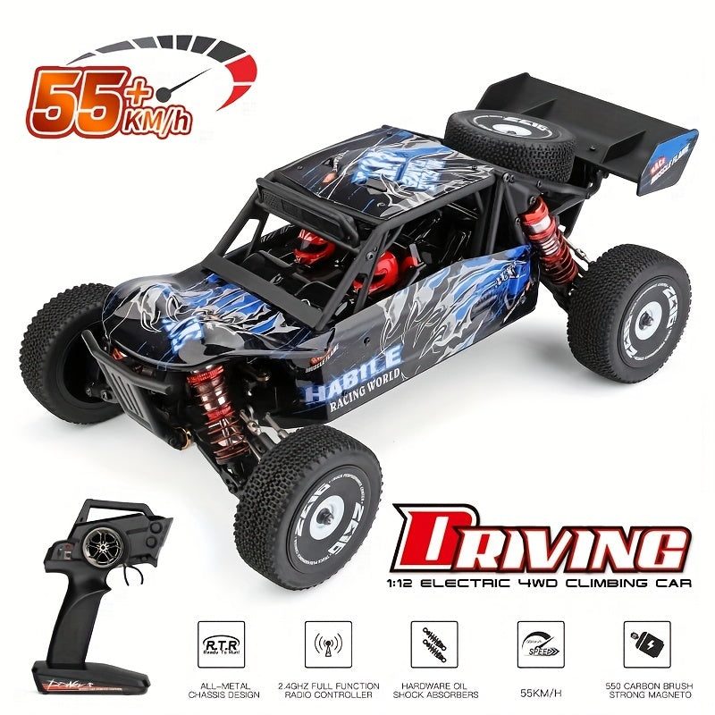 High-Speed RC Car Racing Adventure - WLtoys 124016 124018 Brushless 4WD Off-Road Car, Up To 75 KM\u002FH!