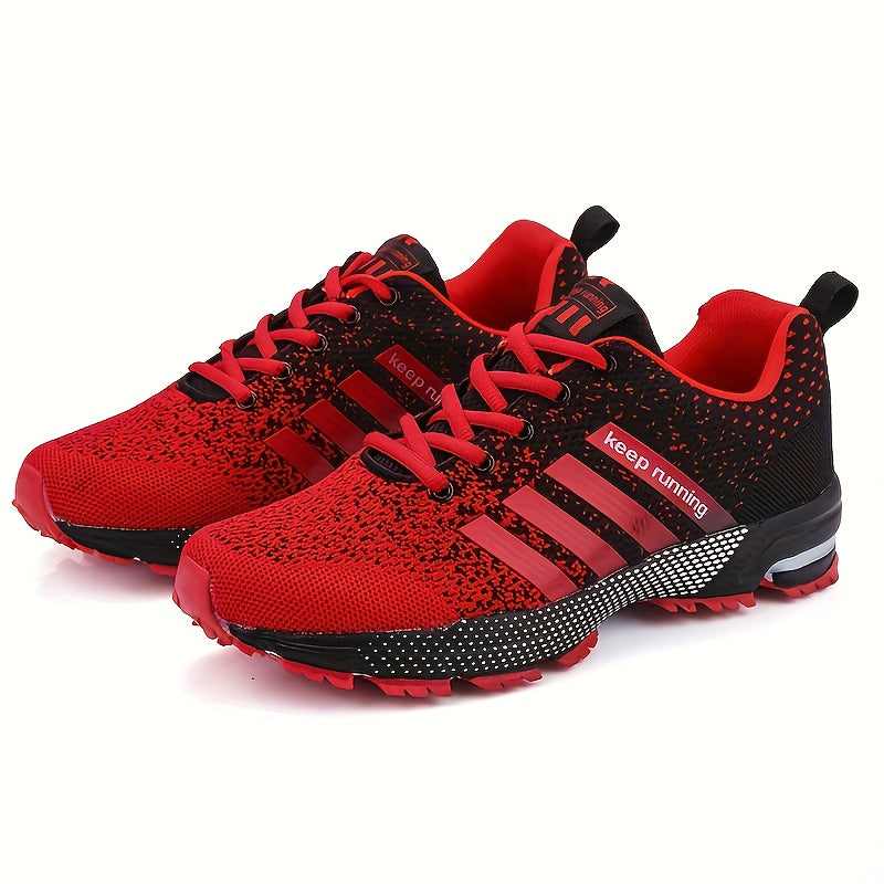 Men's And Women's Sneaker Knit Breathable Lace-up Lightweight Shoes Outdoor Comfy Shoes, Spring And Summer , For Halloween