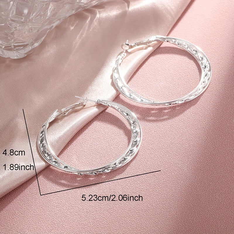 Creolen aus 925er Silber, Huggie-Ohrringe, exquisiter Schmuck, Zubehör für Frauen, Braut, Hochzeit, Party, Abschlussball, Zubehör