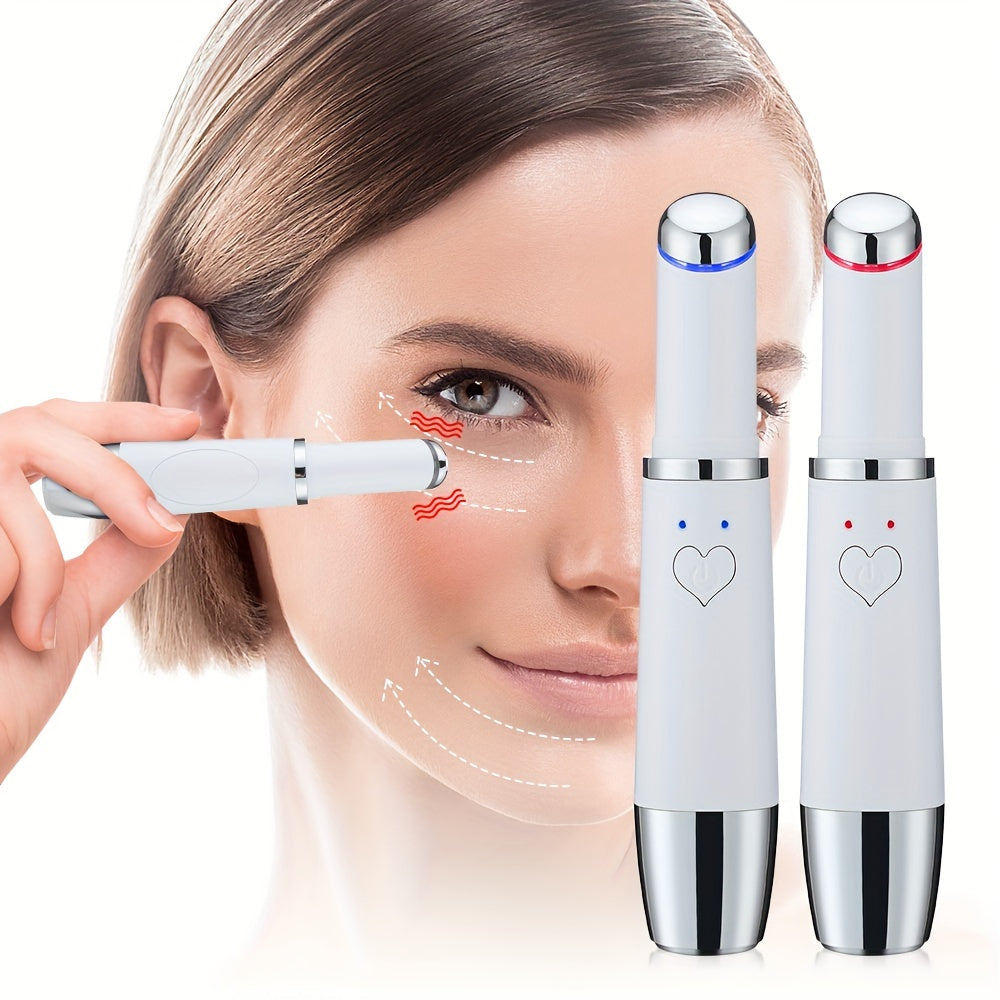 Eye Massager Wand, Eye Cream Booster With Heat\u002FVibration\u002FRed Blue Light Mode,USB Rechargeable Eye Massager For Dark Circles, Eye Bags, Puffiness Under Eyes, Professional  Skin Care Tool For Eyes