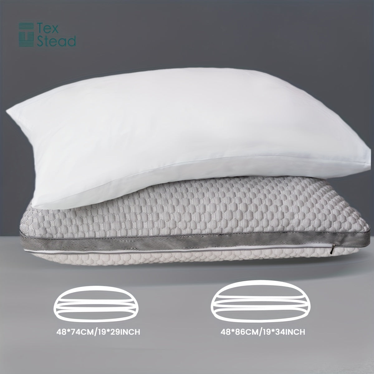 1pc Adjustable Layer Pillows For Sleeping, Cooling, Luxury Pillows For Back, Stomach Or Side Sleepers