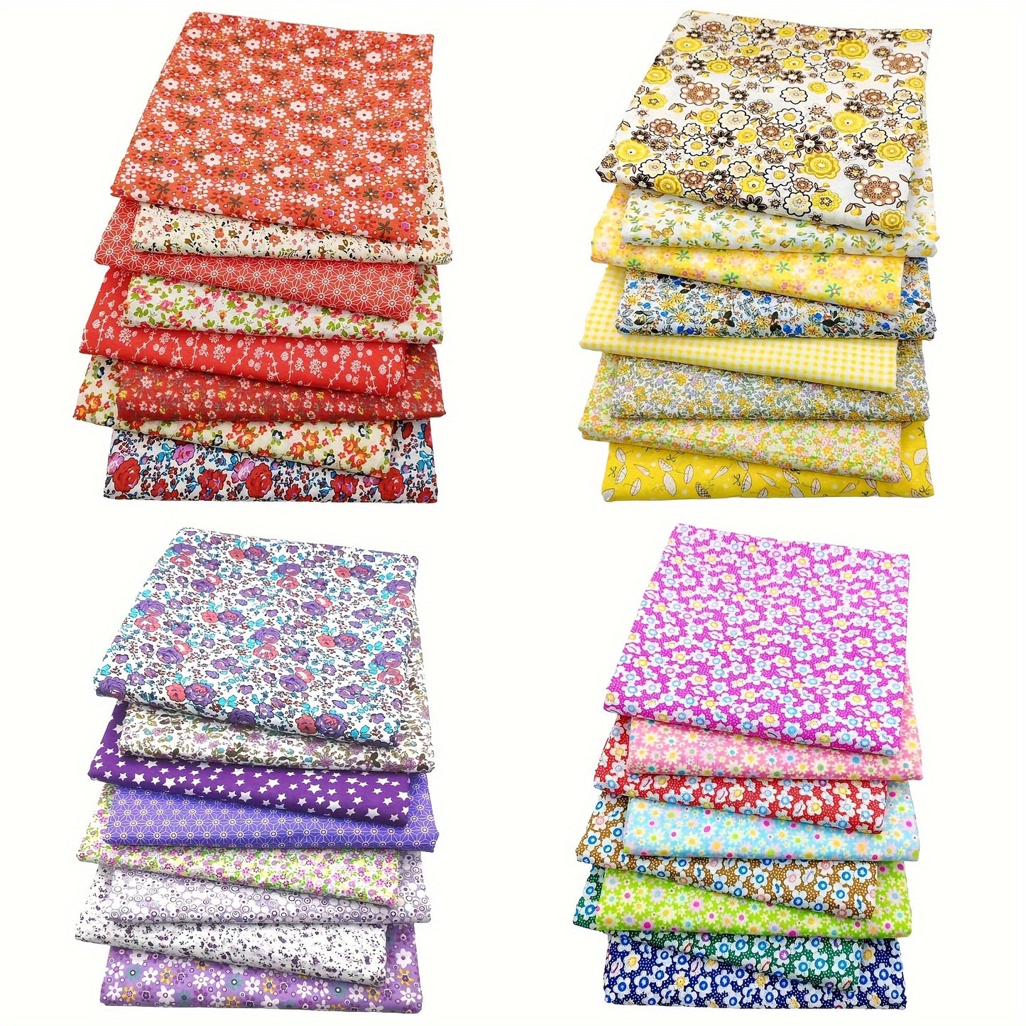 100pcs 9.84×9.84inch Cotton Fabric, Sewing Fabric 100% Cotton Plain Fabric For DIY, Crafts, Projects, Quilting