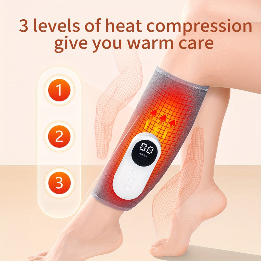 1pc Electric Leg Massager, Charging Calf Air Compression Massager With Heat For Foot, Leg, Thigh And Knee, Cordless Leg Massager, Gifts For Christmas Mother Day Father Day