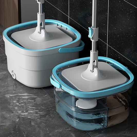 1 Set, Sewage Separation Hands-free Wash Mop And Bucket Set\u002F Only 3 Replacement Cloth, Rotating Mop, Lazy Mop, Dust Removal Mop, Dry And Wet Use, Perfect For Home, Kitchen, Bathroom Floor, Cleaning Supplies, Cleaning Tool, Back To School Supplies