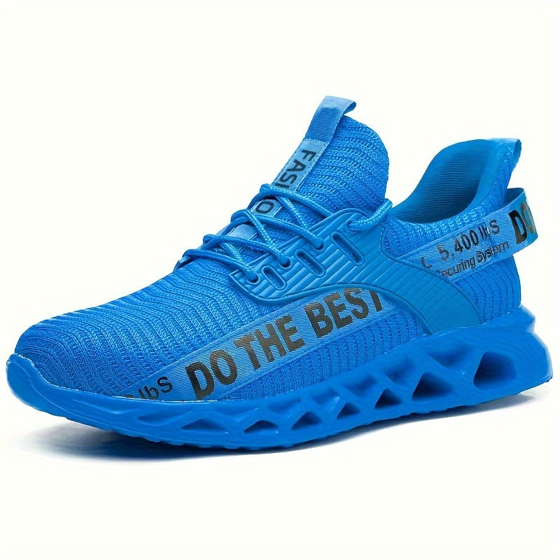 PLUS SIZE Men's Steel Toe Puncture Proof Anti-skid Work Safety Shoes, Breathable Woven Knit Industrial Construction Sneakers