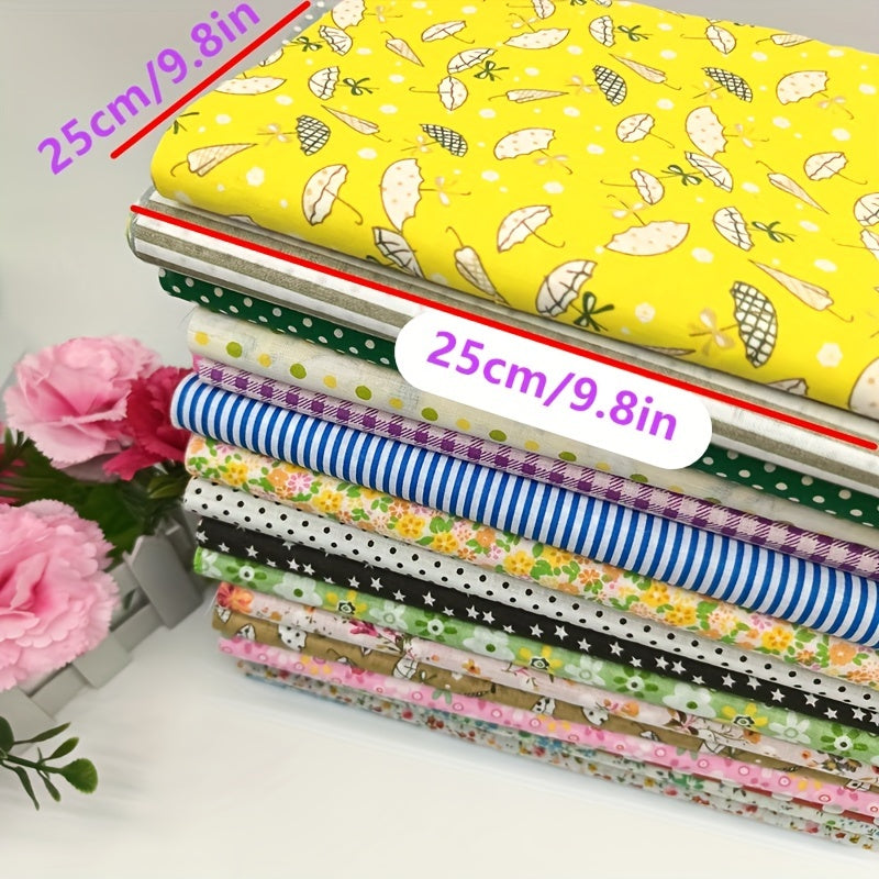 56pcs Floral Fabric DIY Handcraft Fabric Creative Patchwork Doll Clothing For DIY Sewing Scrapbooking Quilting Craft Patchwork 25in*25in\u002F9.8in*9.8in