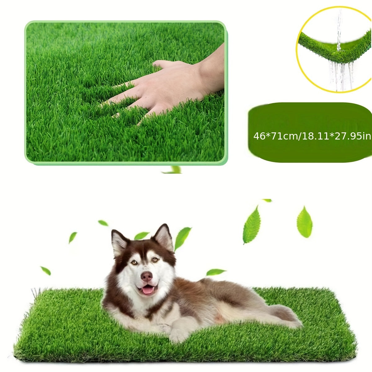 Premium Washable Dog Training Mat - Indoor\u002FOutdoor Pee Grass For Easy Potty Training And Odor Control