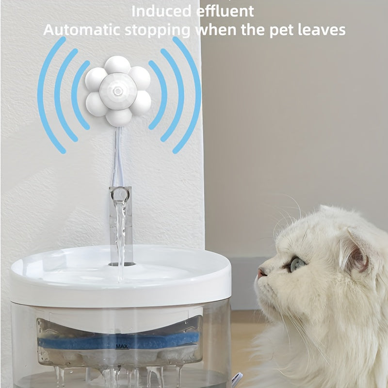 1 unid Gato Fuente de Agua Interruptor Del Sensor de Movimiento Fuente Del Animal Doméstico Automático Start Stop Ahorrar Energía Para El Gato Suministros de Bebida (Compatible Para Restringido Fuente de Agua)