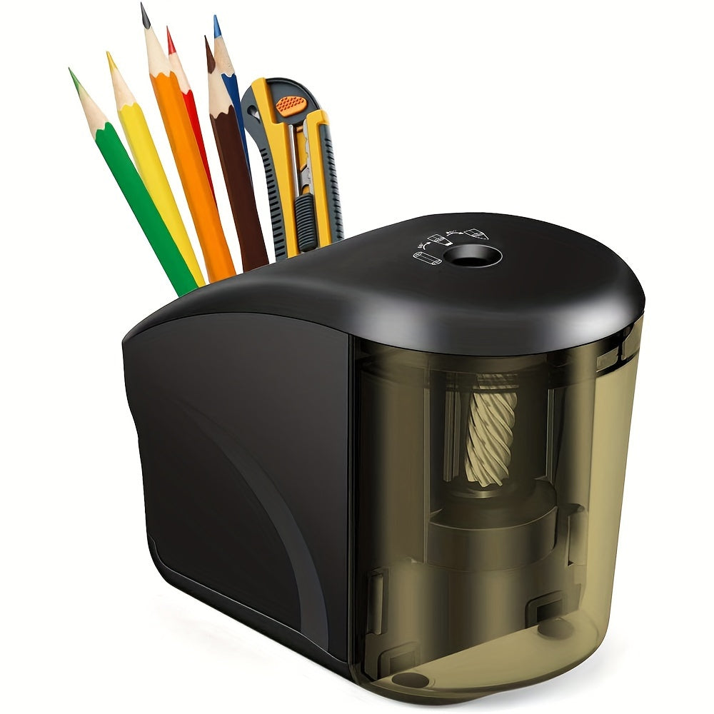 Taille-crayon électrique, taille-crayon USB de DMOPRDNB, affûteuse automatique avec la lame en spirale durable pour affûter trop rapidement pour la salle de classe, bureau, esquissant