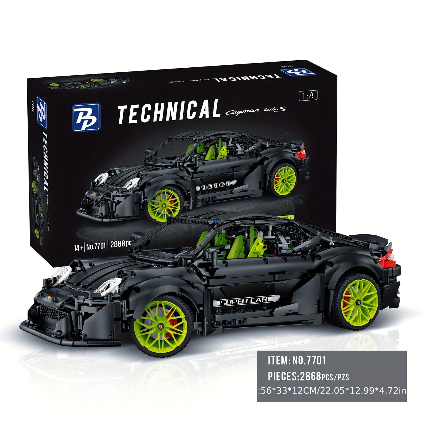 2868pcs 1:8 Car Building Blocks, Supercar Bricks Toys, Gift For Kids, Model Toy Decoration, Christmas\u002FHalloween\u002FThanksgiving Gift