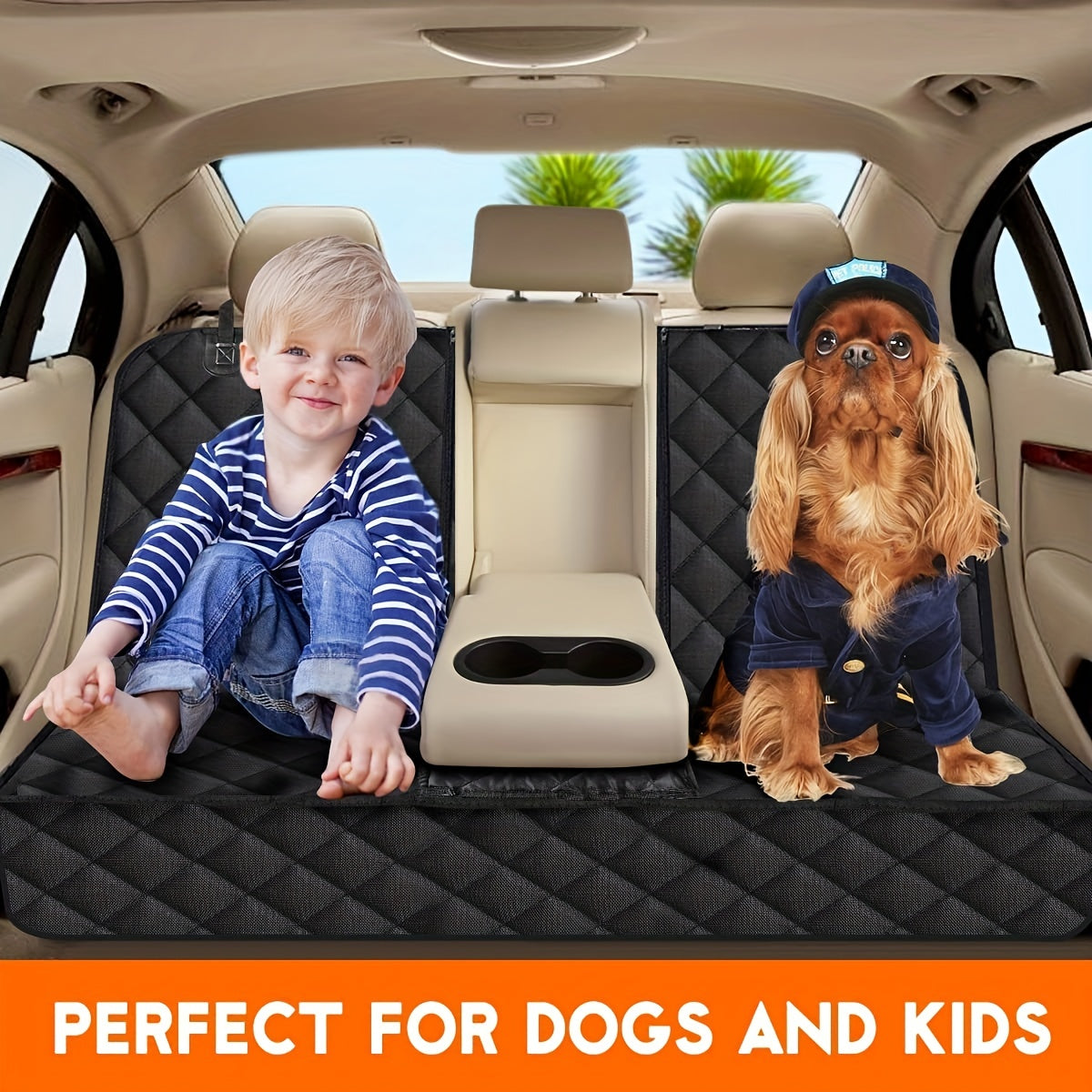 ¡Proteja sus asientos de coche del pelo del animal doméstico y líos con este impermeable y antideslizante perro cubierta de asiento de coche!