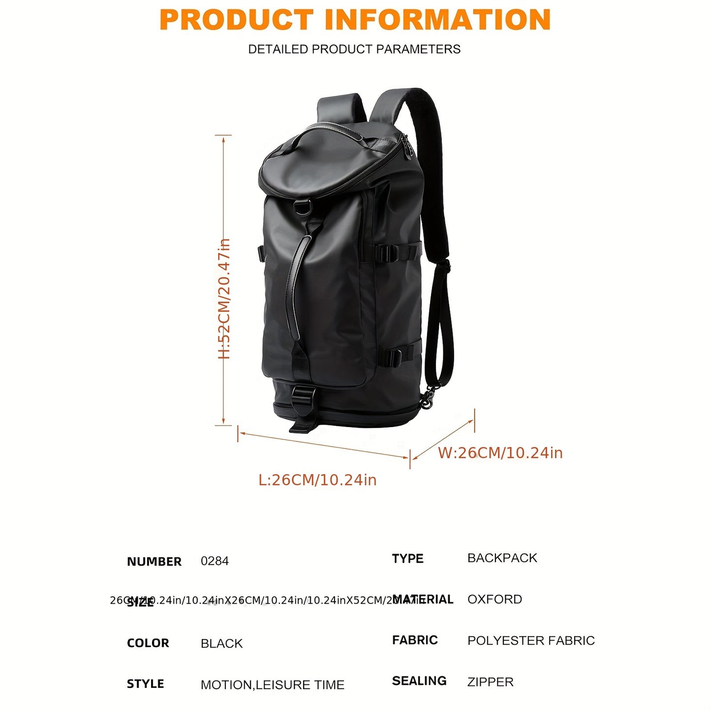 Large Capacity Travel Luggage Backpack, Multifunctional Outdoor Storage Rucksack, Business Bag