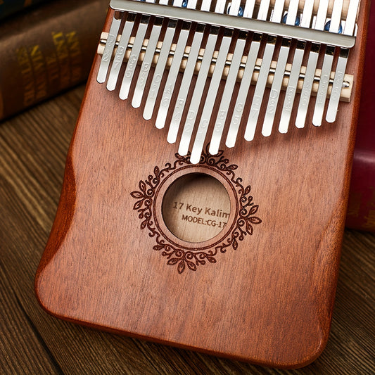 1pc17 Sound Aoguiman Wooden Kalimba Thumb Piano, Easy To Learn, Ethereal Sound, Finger Piano Small Instrument Gift