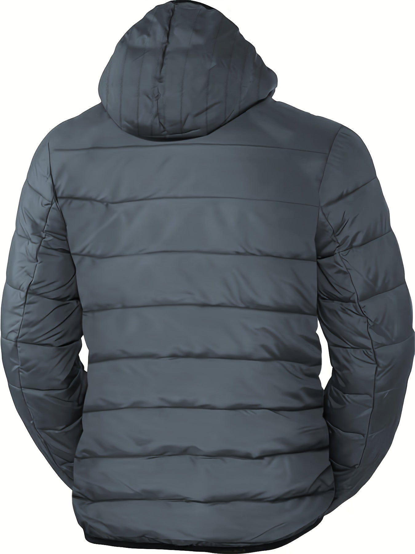 Chaqueta acolchada encapuchada de Chevron sólido del tamaño extra grande de los hombres para el invierno, Outwear rellenado lighweight regular para los varones grandes y altos, chaleco de la capa del invierno de la ropa de los hombres para cazar que va de