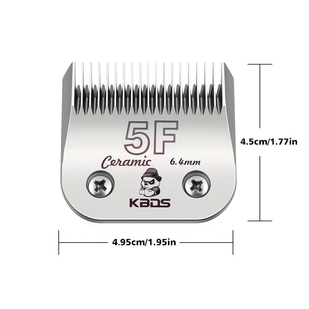 Professional Detachable Blade, KBDS Size 10\u002F7F\u002F5F\u002F4F Detachable Pet Dog Grooming Clipper Ceramic Blades Set,Compatible With Andis,Oster A5,Wahl KM10 Series Clippers,Cut Length 1\u002F16\