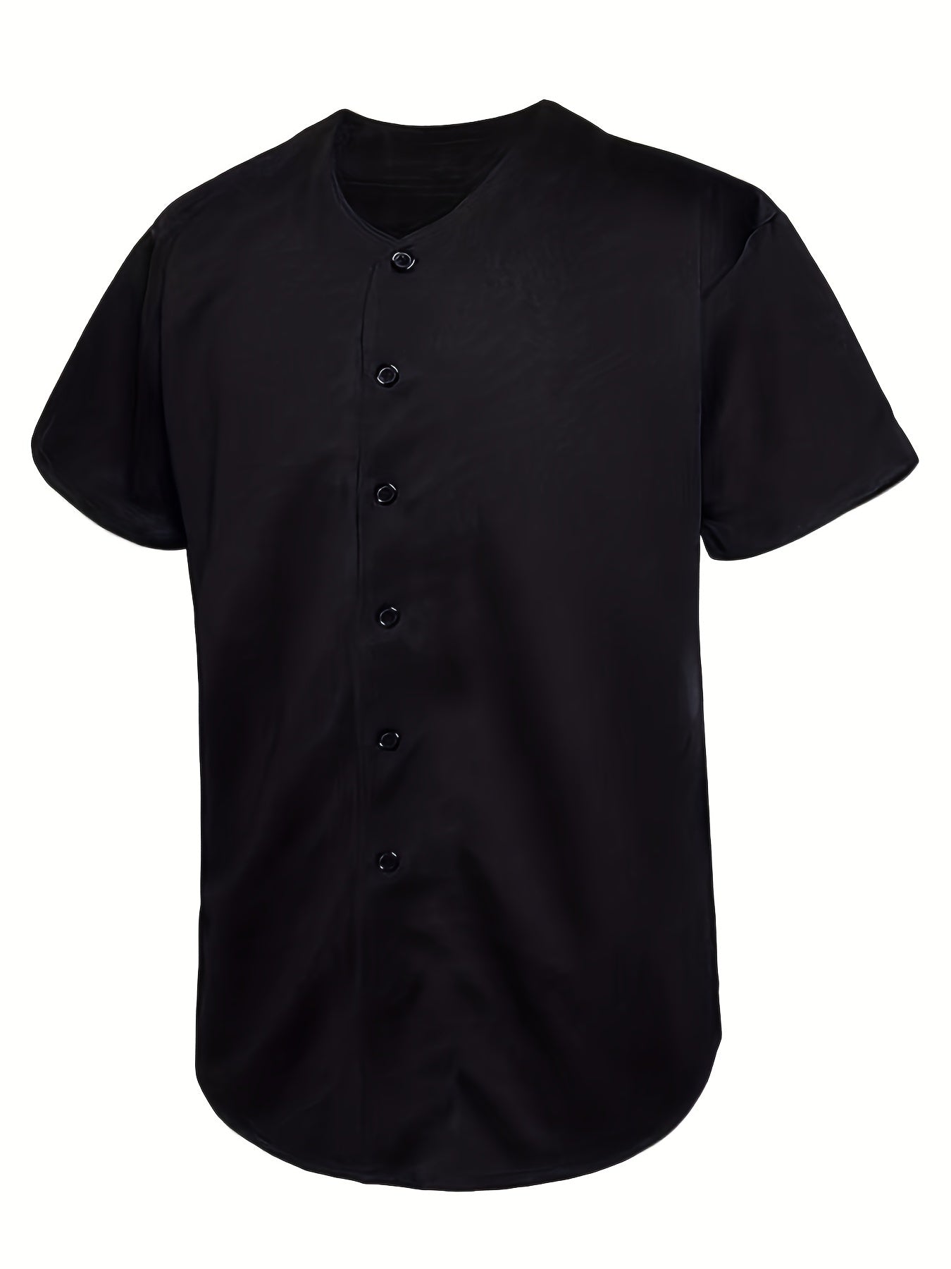 Camiseta de manga corta de béisbol sólido para hombres de talla grande, camiseta con cuello en V de verano de moda para deportes de béisbol, ropa versátil para hombres