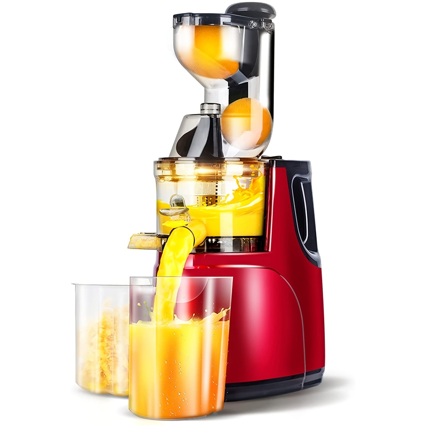 Máquina anaranjada del Juicer de la fruta cítrica con el motor reservado del conducto ancho para las máquinas del Juicer de la verdura y de la fruta que mastica el Juicer