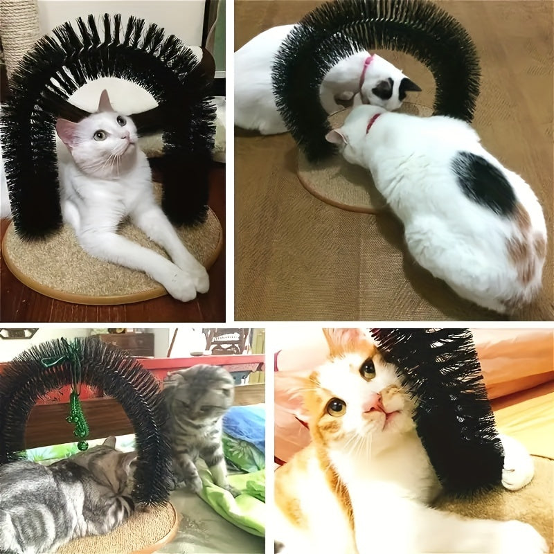 Cat Arch Self Groomer & Massger all in one : Pamper Your Feline With A Massage & Grooming Brush!