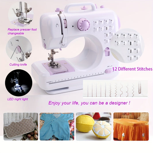 1pc Electric Sewing Machine Portable Mini Sewing Machine