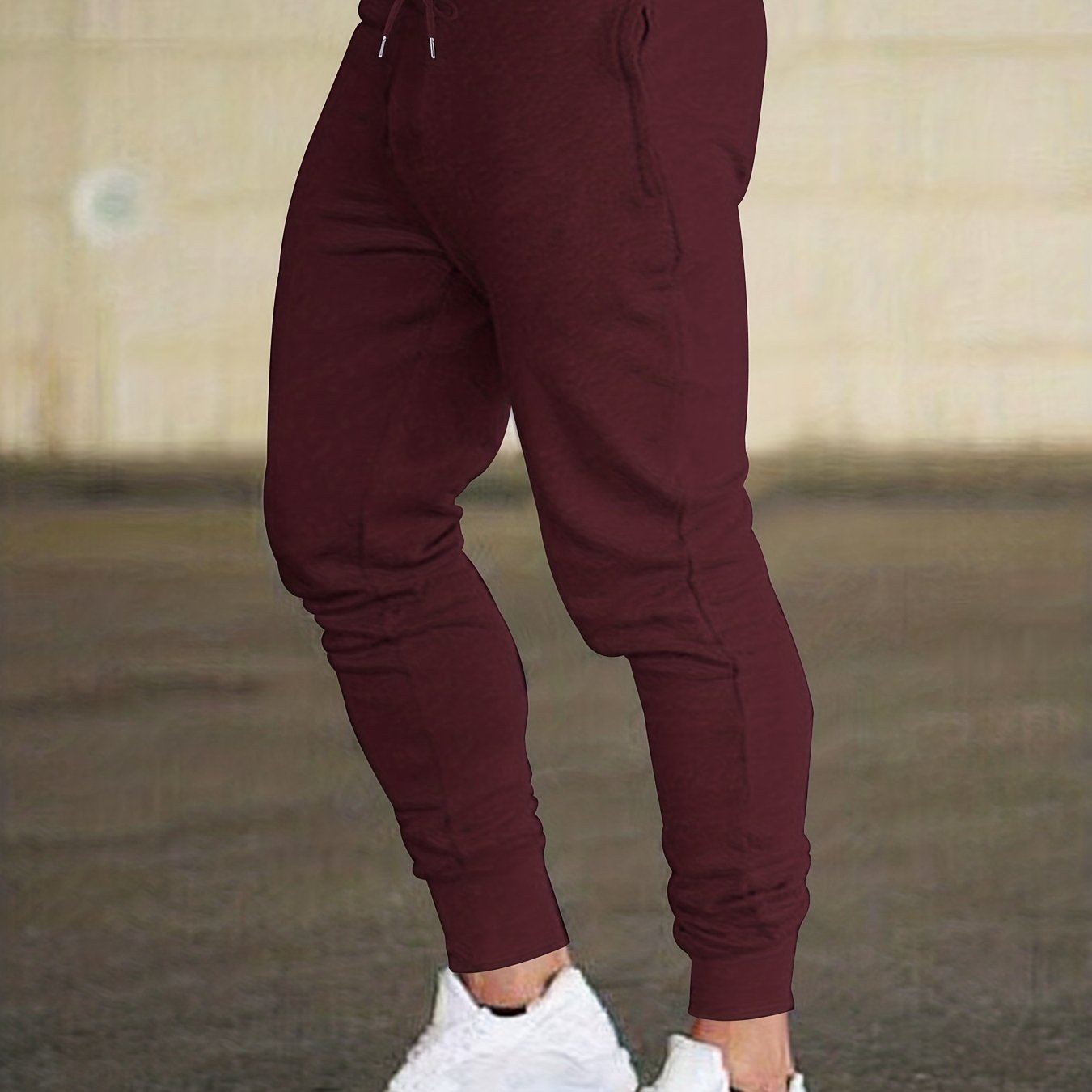 Classic Design Joggers, Men's Casual Stretch Waist Drawstring Thin Sports Pants Sweatpants For Spring Summer