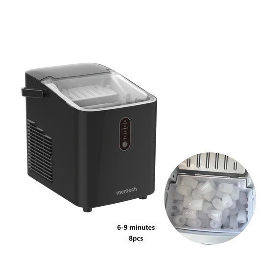 1pc Ice Maker Countertop, Fast Ice Making In 6-10 Mins 8 Bullet-Shaped Ice, 26 Lbs \u002F 24 Hrs, Portable Ice Maker Machine With Self-Cleaning, Ice Scoop And Basket, For Home , Kitchen , Office , Bar , Party , Gift