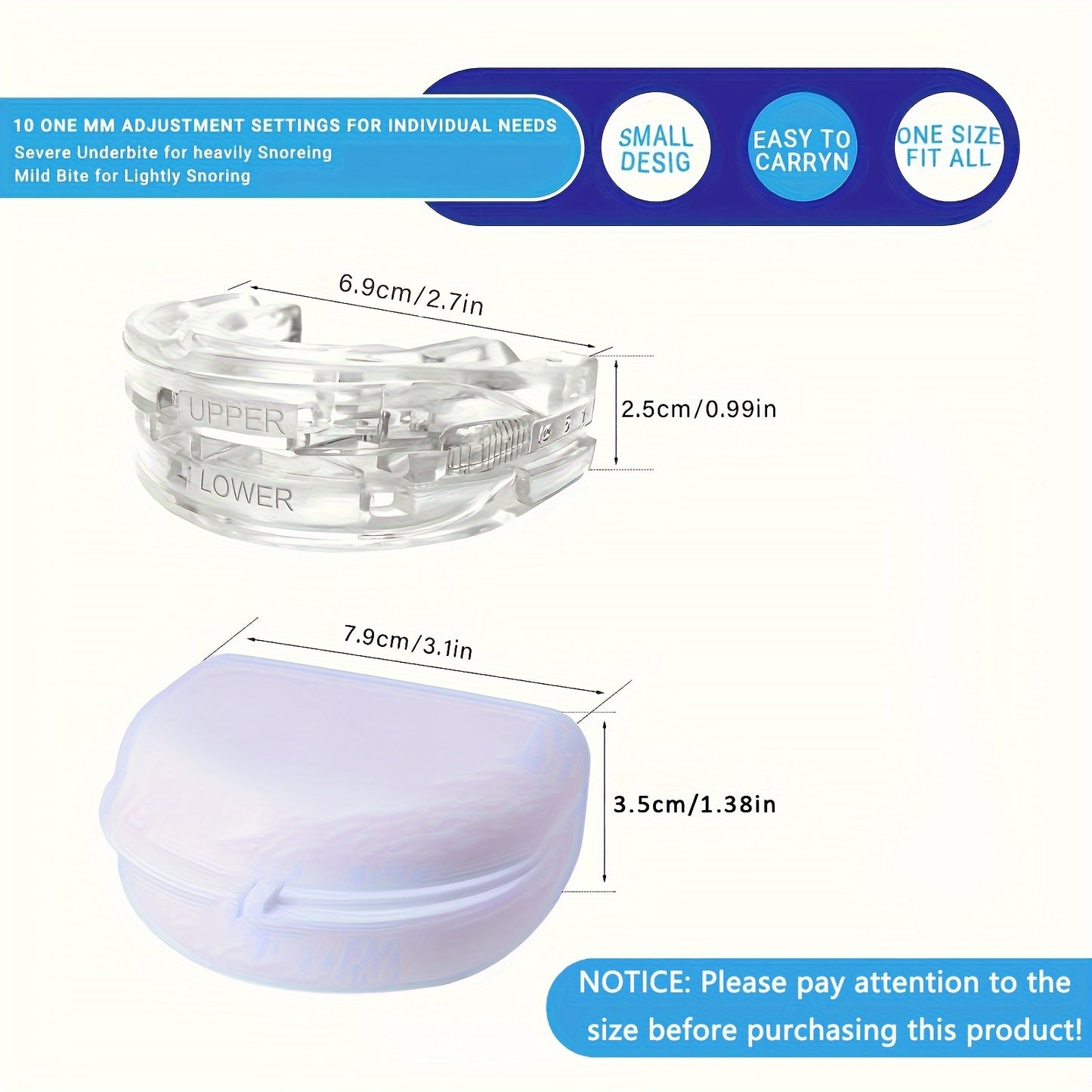 1pc Anti Snoring Bruxism Mouth Guard,  Improve Sleeping Teeth Bruxism, Sleeping Anti Snoring And Apnea Snoring Device, To Stop Snoring