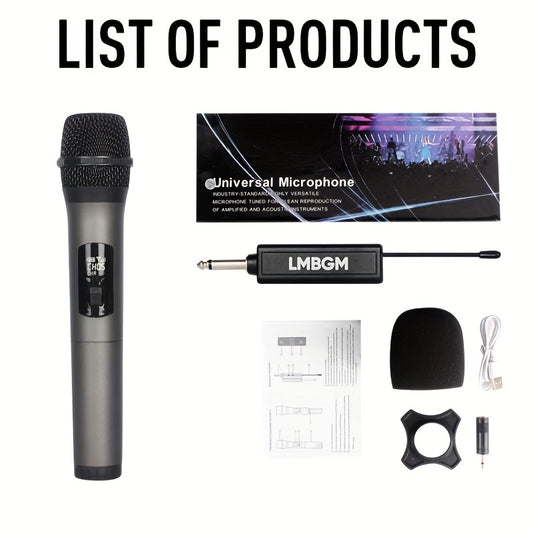 LMBGM W-2 Wireless Rechargeable Microphone Home  KTV Outdoor Portable Singing Performance Microphone Handheld Microphone System