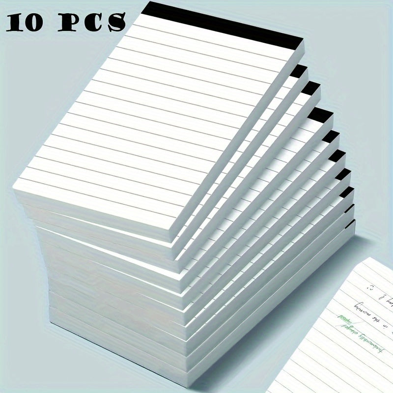 10pcs Note Pads, Line Sticky Notes Memo Pads, Self-Adhesive Writing Pads, 3 X 5 Inch Lined Writing Note Pads, 30 Sheets Each, Perfect For School, Office