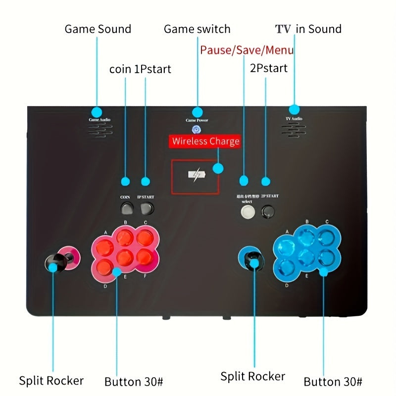 Máquina de jogo 27 ips 2k, fliperama doméstico, videogame retrô clássico, jogo de arcade e console, jogo de esportes de quebra-cabeça de luta e ação