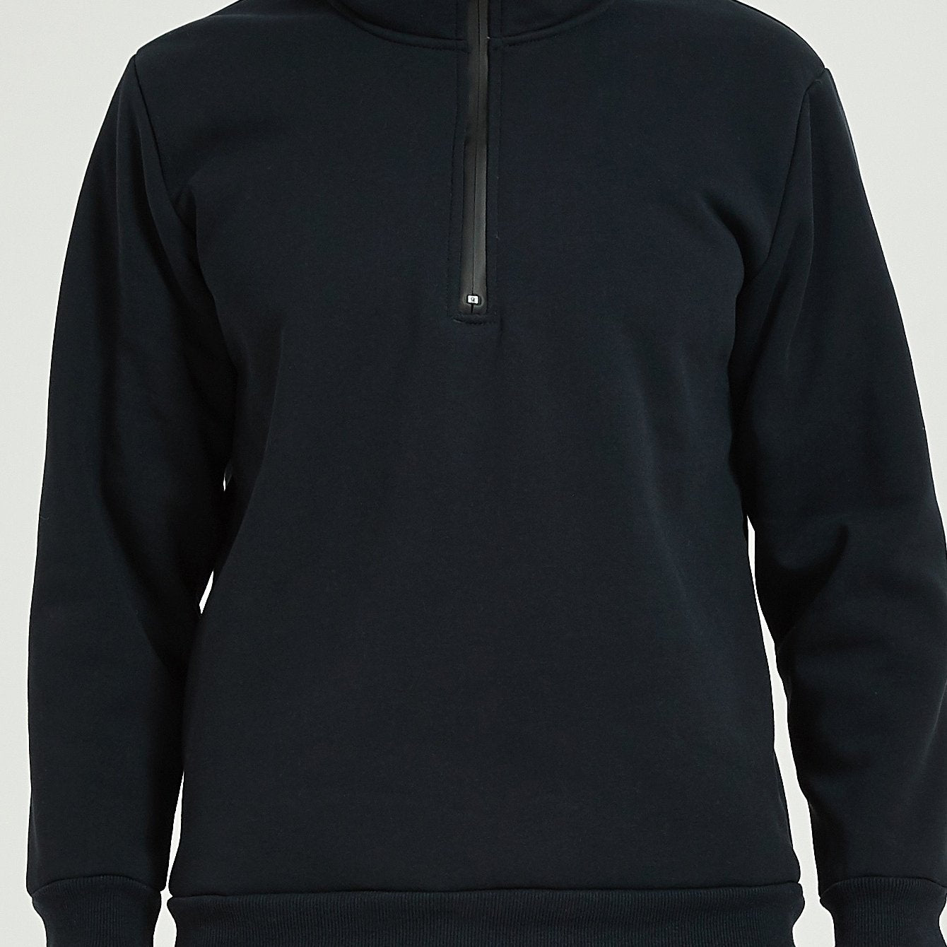 Sudadera con cuello de banda para hombre de talla grande con cremallera para deportes\u002al aire libre, jersey de moda de gran tamaño para otoño\u002Finvierno, ropa de hombre