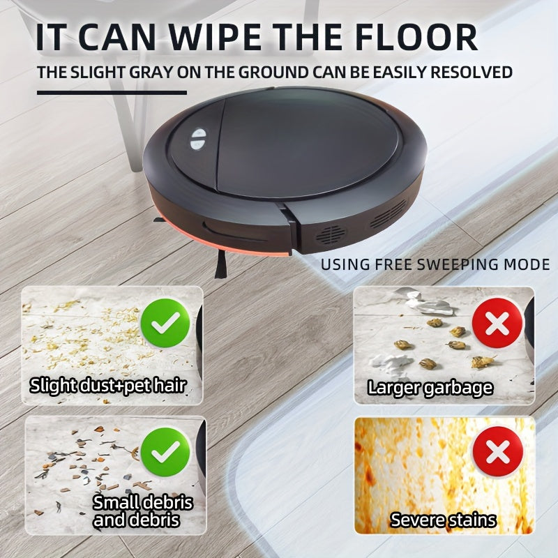 1pc Smart APP Control Sweeping Robot, High Power Vacuum, Enhanced Working Mode, Mobile Phone Control, Automatic And Efficient Room Cleaning Assistant