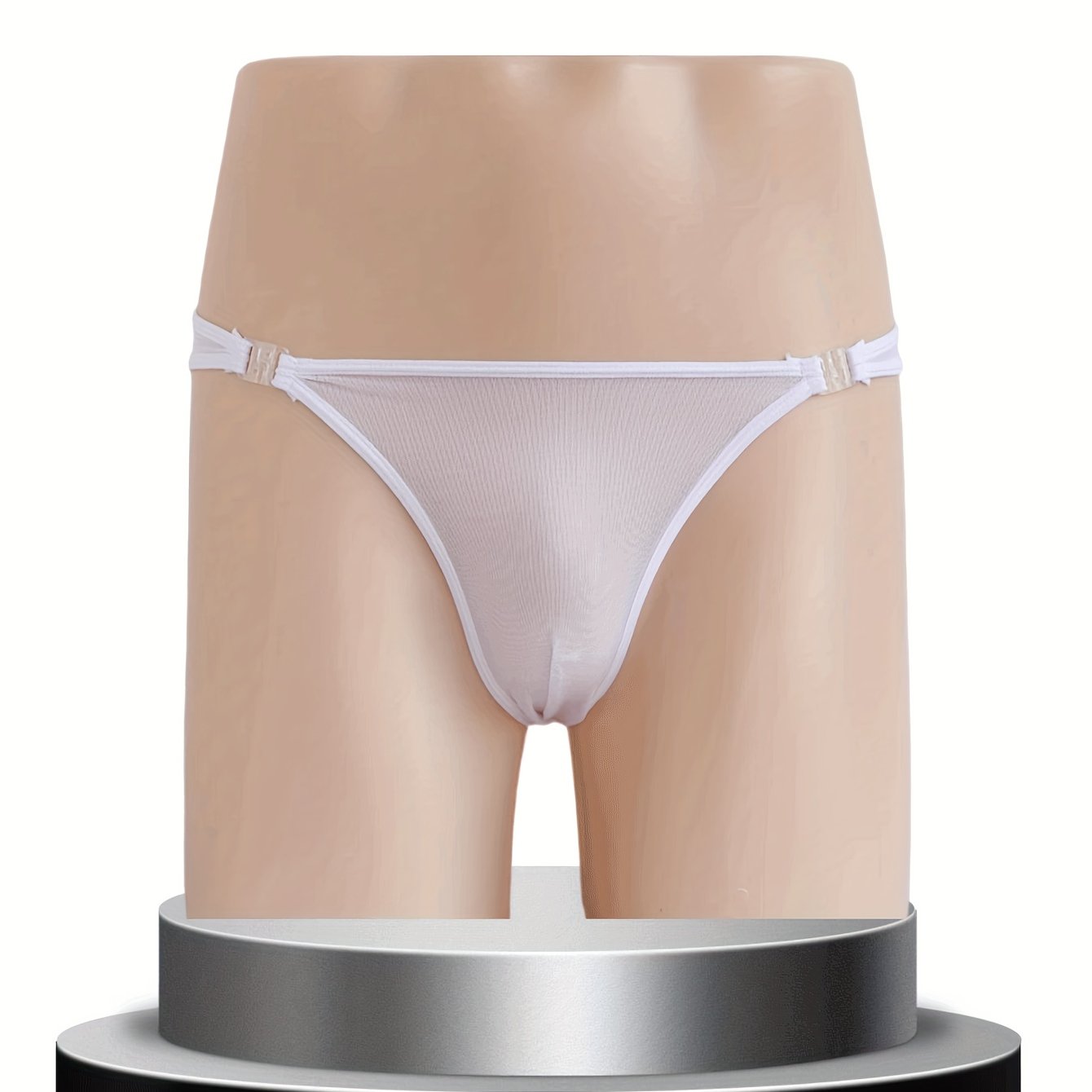 Cuecas de biquíni confortáveis respiráveis de malha masculina, calcinha de biquíni transparente sexy, roupa íntima masculina, adequada para boate