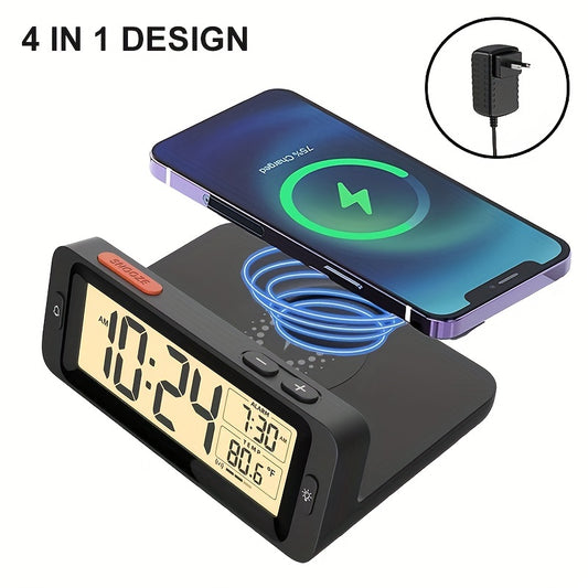 Digital Dual Alarm Clock For Bedroom, Large Display Bedside Clock With Battery Backup, USB Phone Charger, Volume, Dimmer, Easy To Set Loud LED Clock For Heavy Sleepers Kid Senior Teen Boy Girl Kitchen