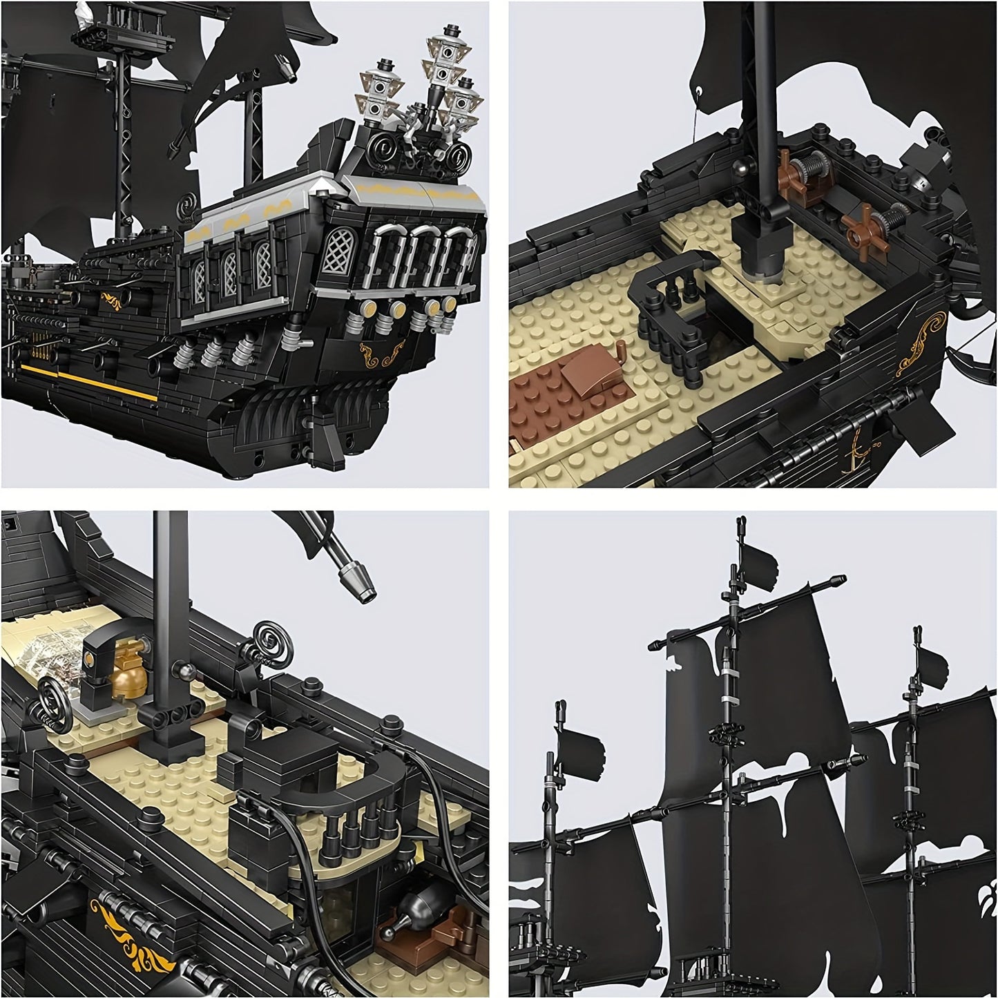 2868pcs Pirate Ship Model Building Blocks - Perfect Gift for Kids Age 8+ and Adult Collectors!