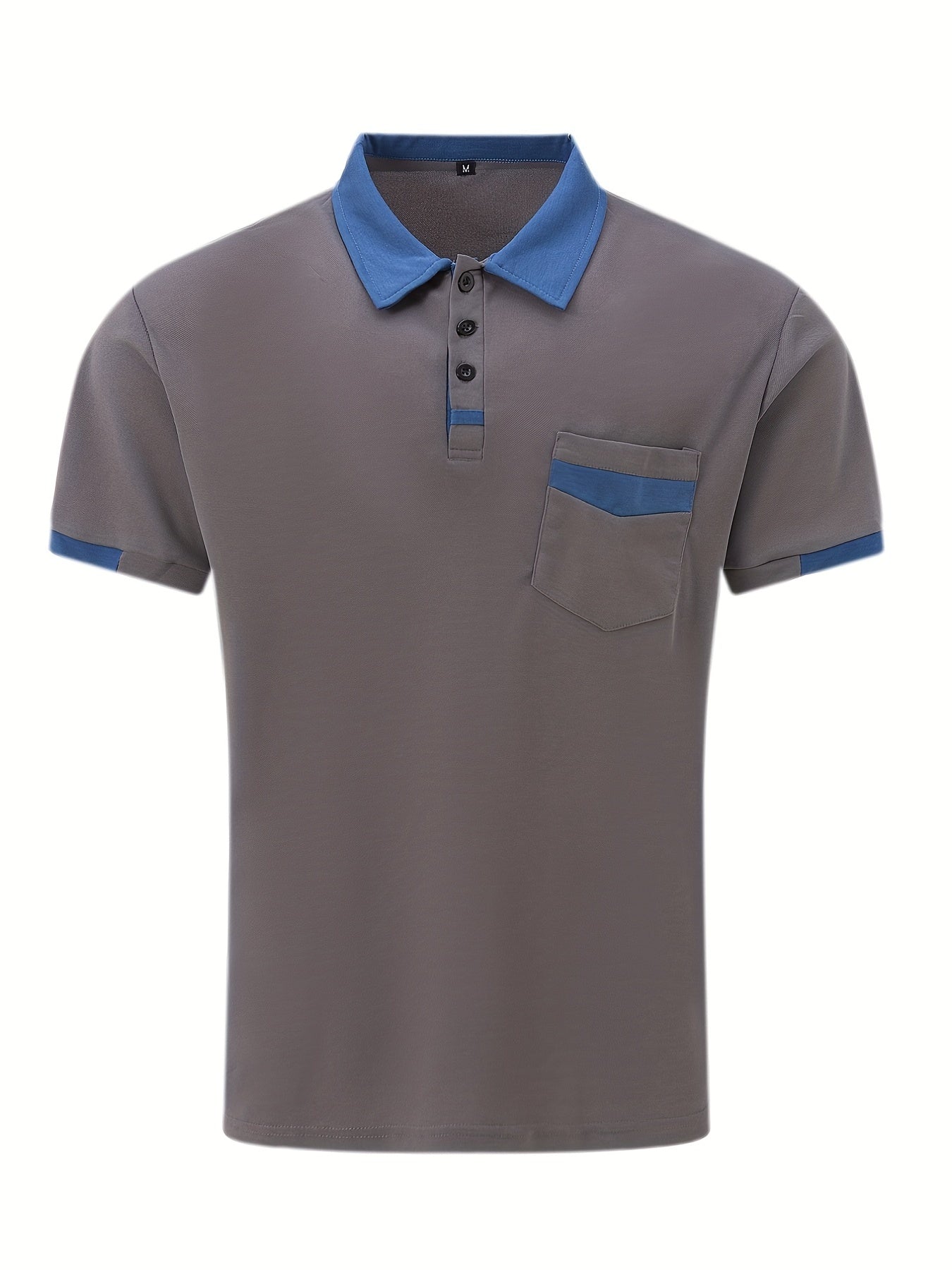 Camiseta regular respirable del golf del diseño del color del contraste del ajuste, manga corta de la camiseta con cuello en v ocasional de los hombres para el verano, ropa de los hombres