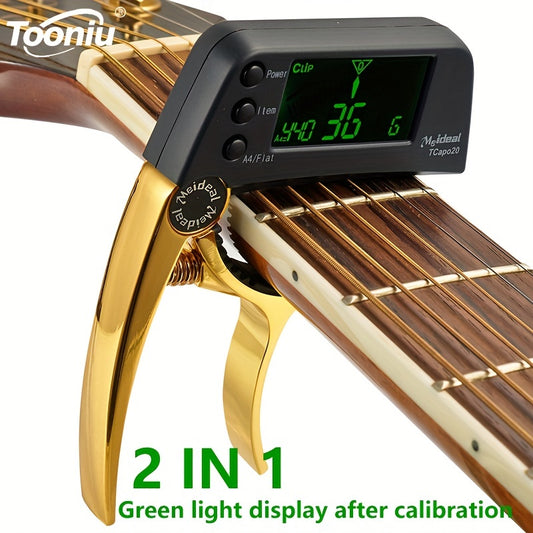 Guitar Tuning Clip Tuner Folk Electric Guitar Tuning Clip Acoustic Guitar Tuner 2-in-1 Tuning Clip