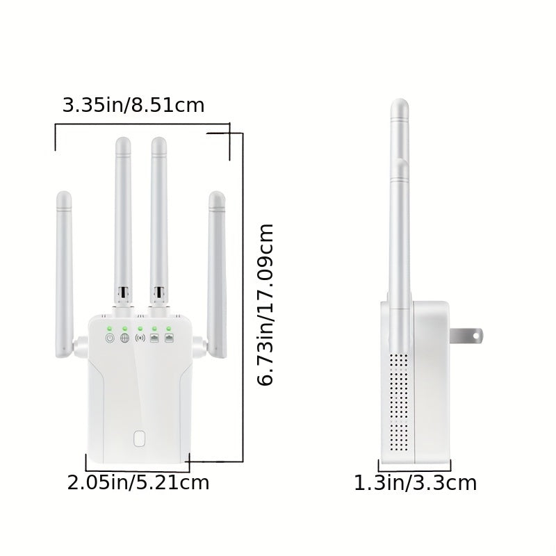 WiFi Extender, 2023 New WiFi Extender Signal Booster For Home, WiFi Booster Covers Up To 8470 Sq.ft And 35 Devices, Internet Booter With Ethernet Port, 1-Tap Easy Setup, Alexa Compatible