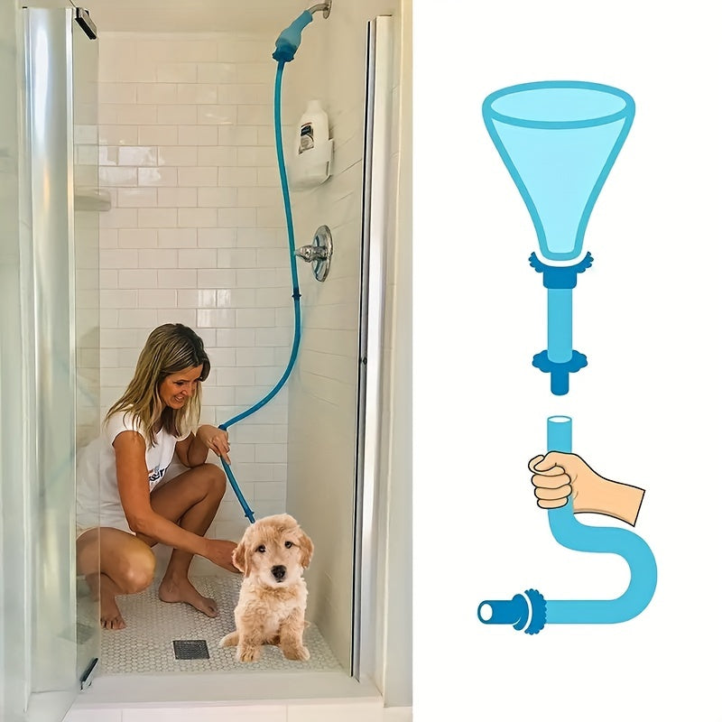 Perro manguera de lavado de silicona accesorio, bañista mascota para ducha y lavabo, rociador de ducha de mano