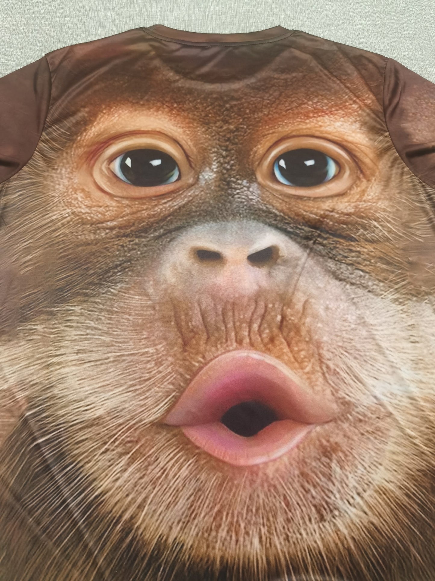 Le chimpanzé modèlent le T-shirt drôle créatif, T-shirt de cou rond de bout droit occasionnel des hommes pour le printemps été